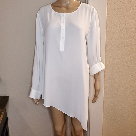 Chico's Tops - Chico’s White Asymmetric Tunic